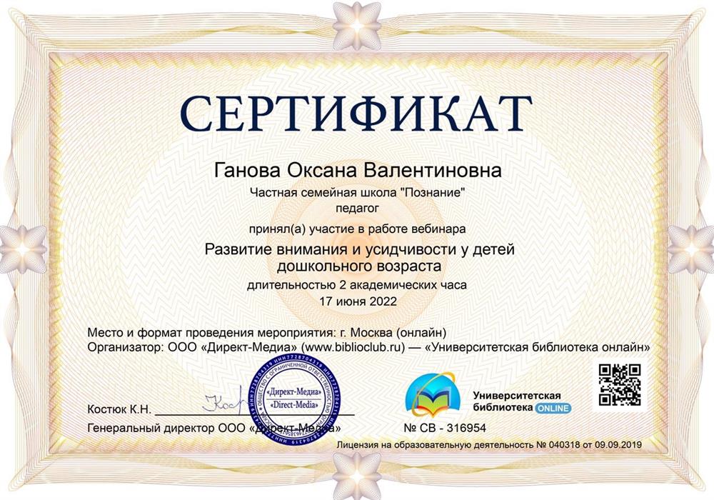 Развитие внимания и усидчивости у детей дошкольного возраста