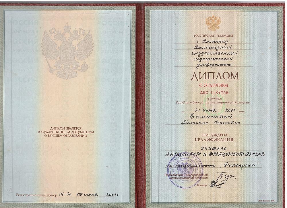 Диплом ВГПУ