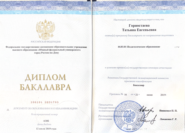 Димлом бакалавра 