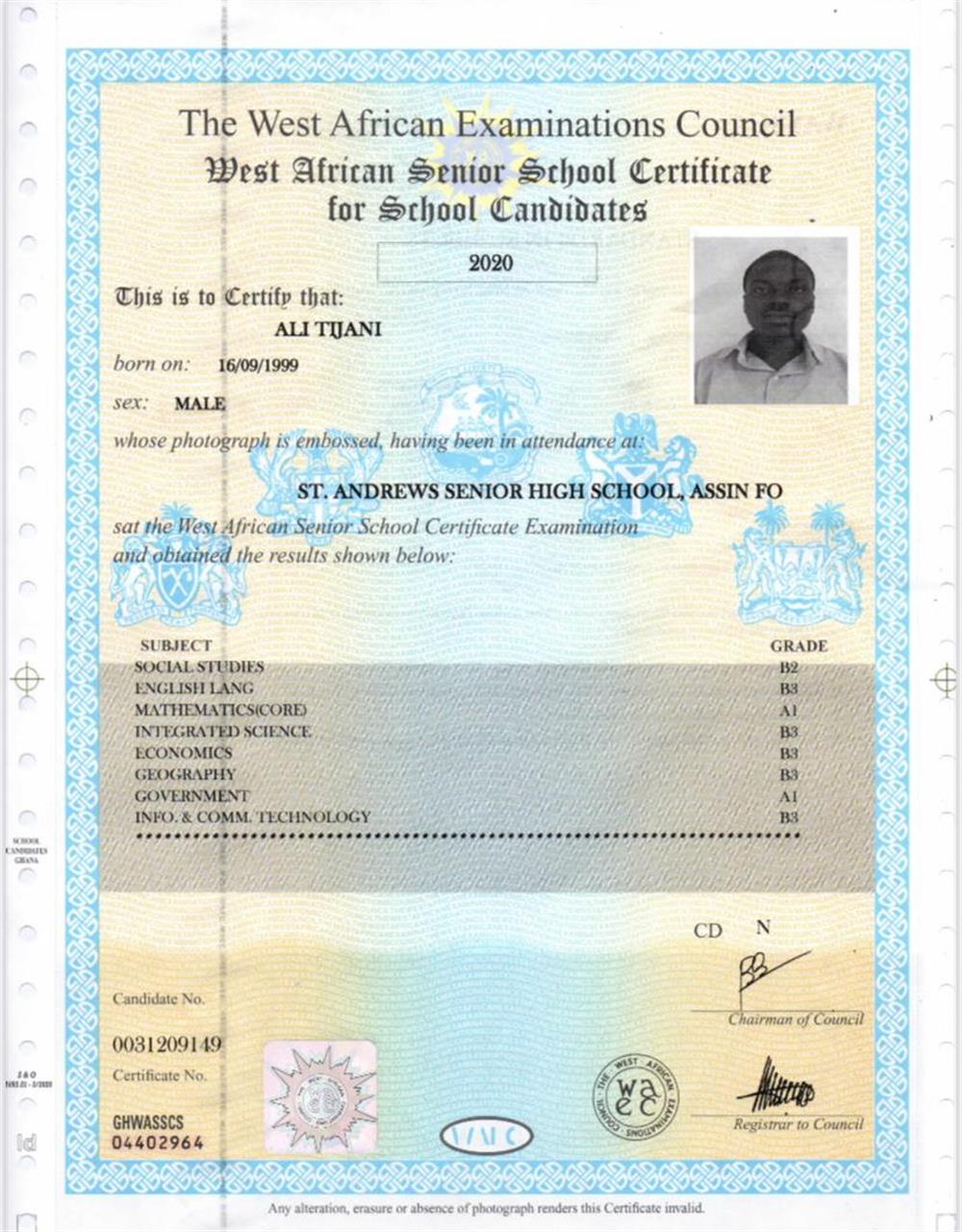 Certificate 