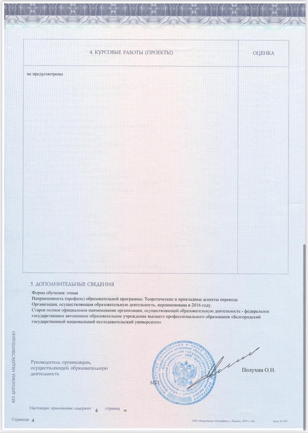 Диплом магистра с отличием 