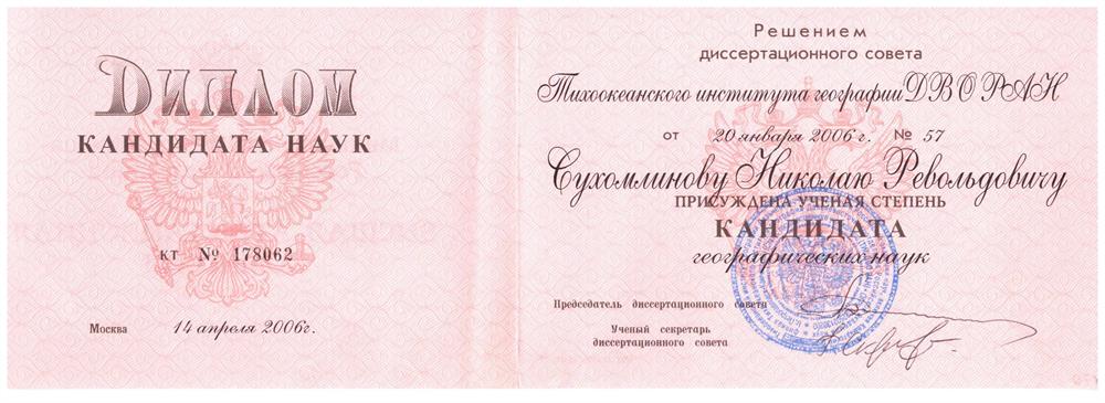 Диплом кандидата наук