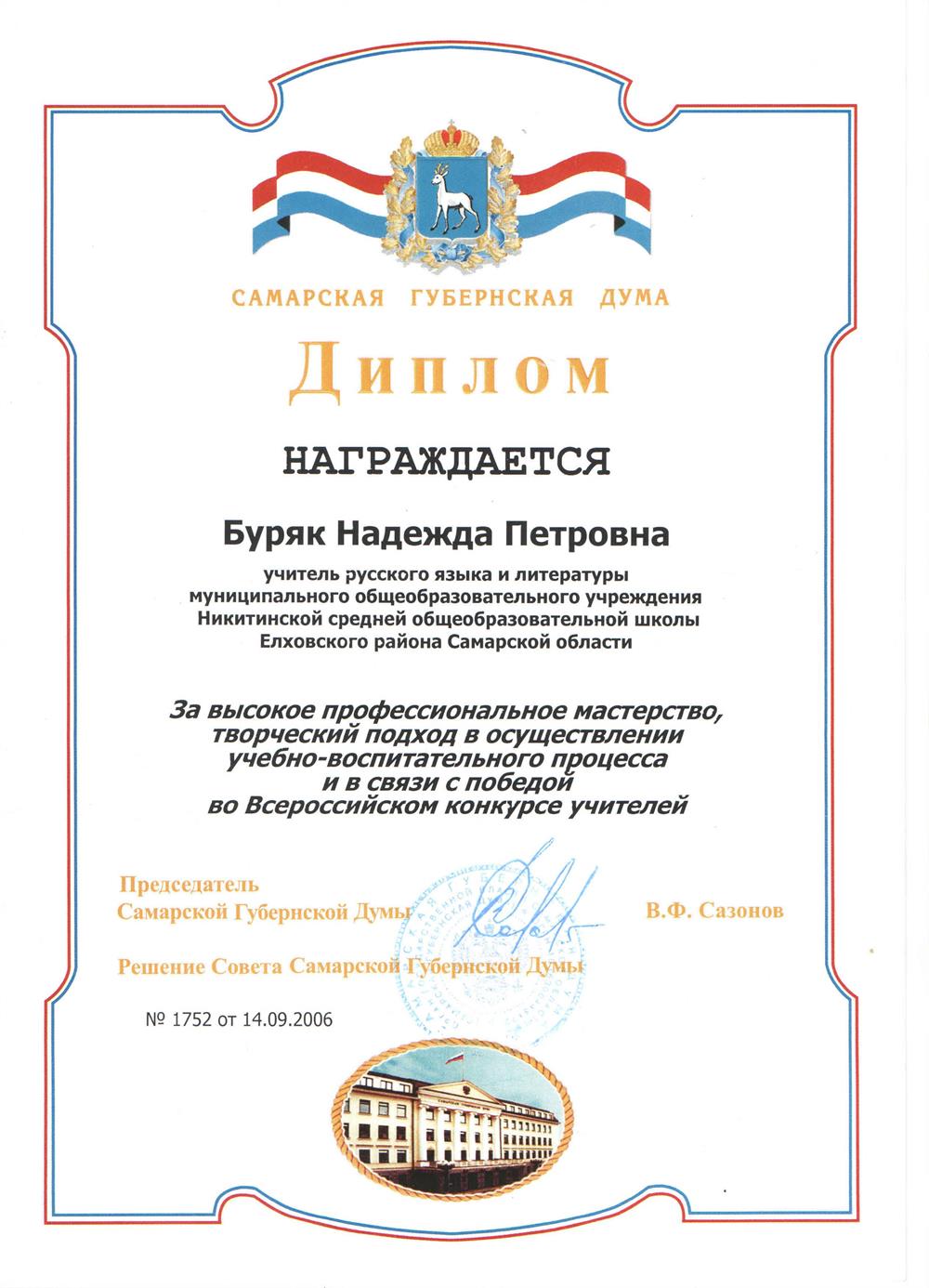 От Губернской Думы