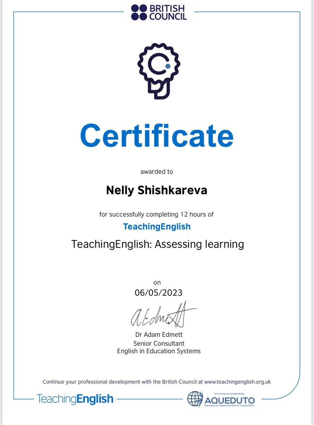 TeachingEnglish: Assessing learning