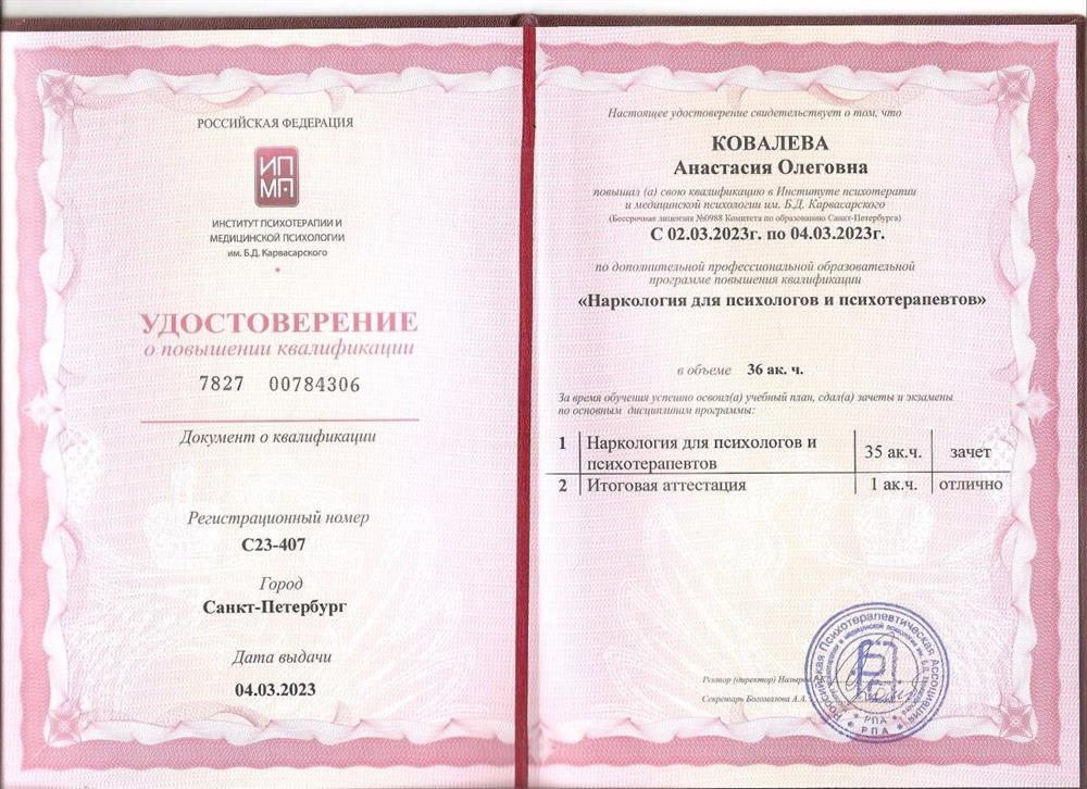 Наркология для психологов и психотерапевтов