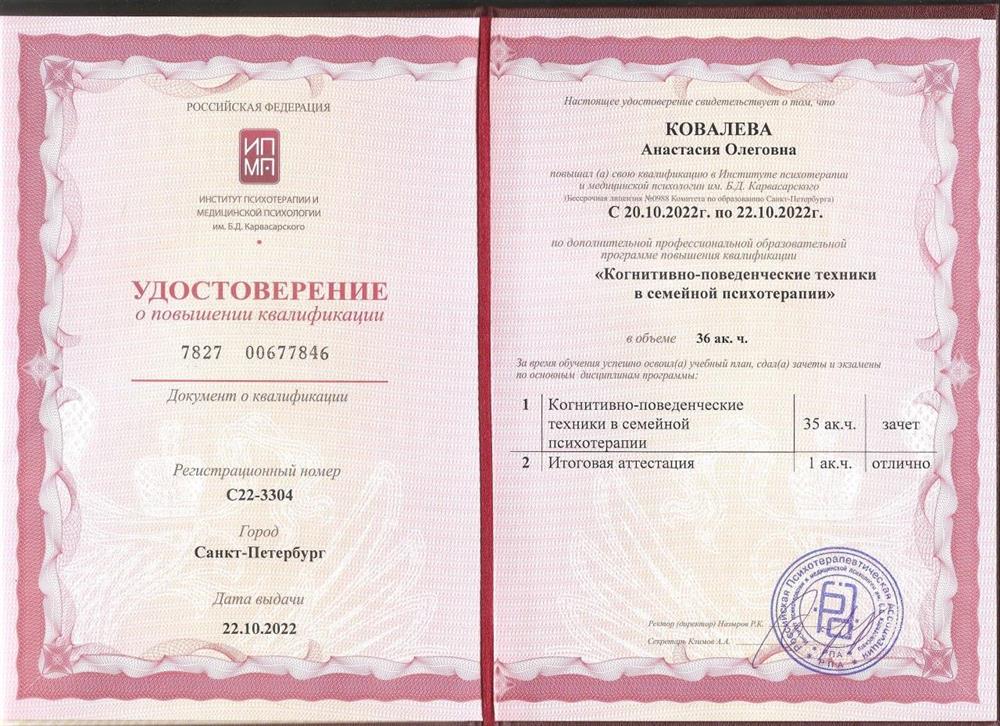 Когнитивно-поведенческие техники в семейной психотерапии 