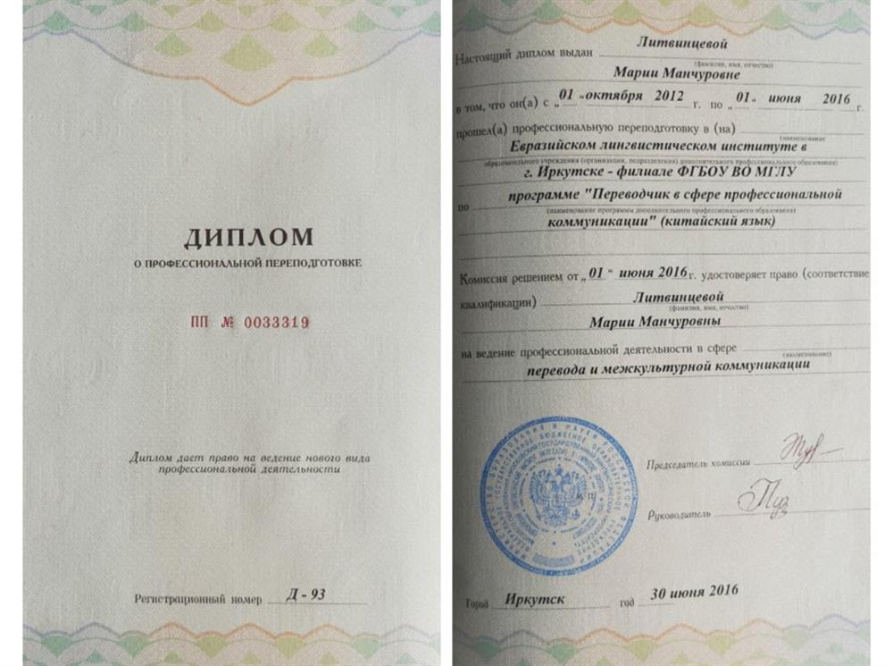 Диплом переводчика в сфере межкультурной коммуникации