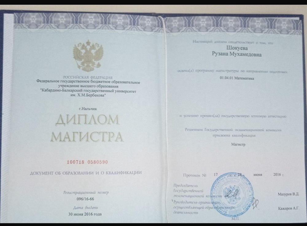 диплом магистра 
