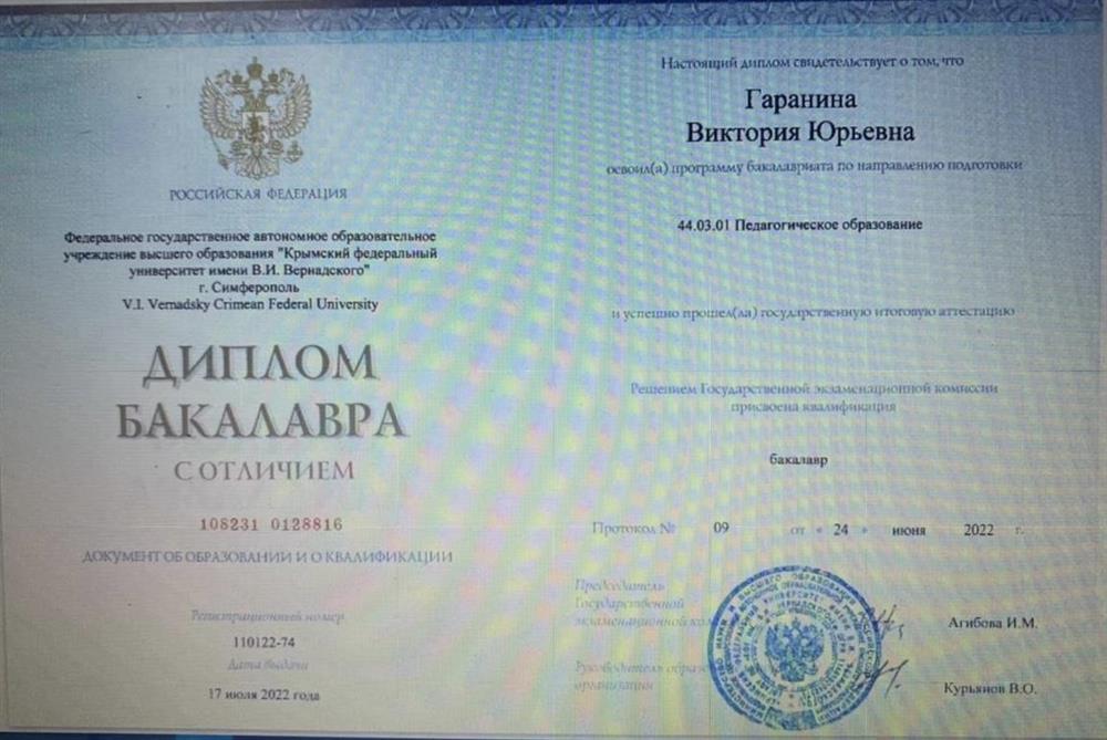 Диплом бакалавра 
