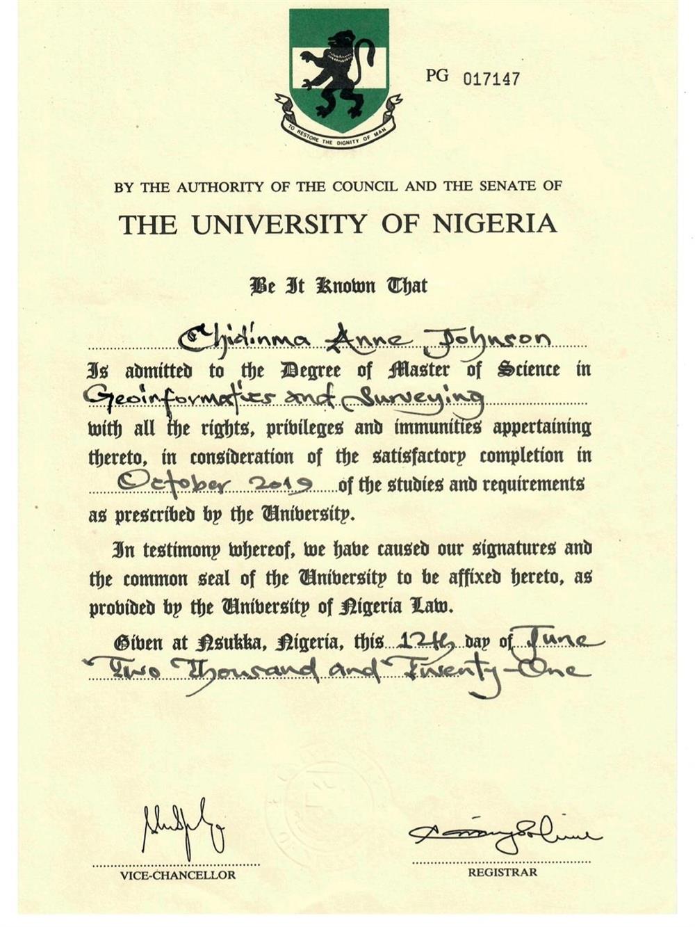 Master's Certification 