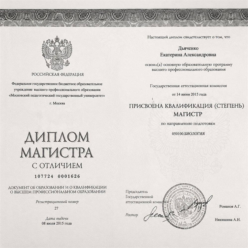 Диплом магистра