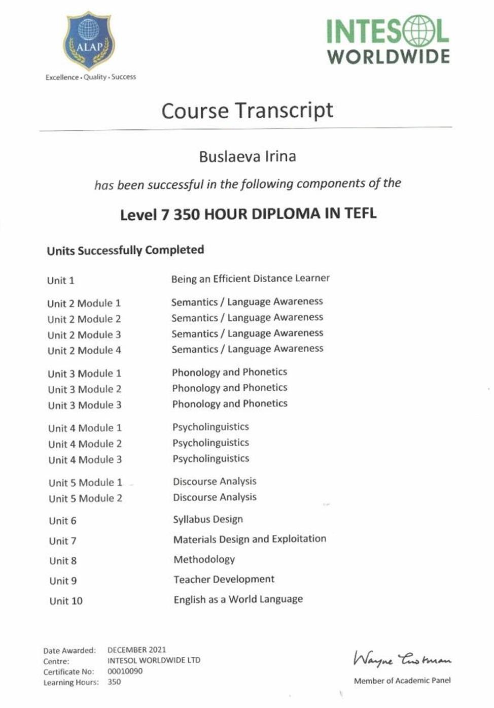 Diploma program 