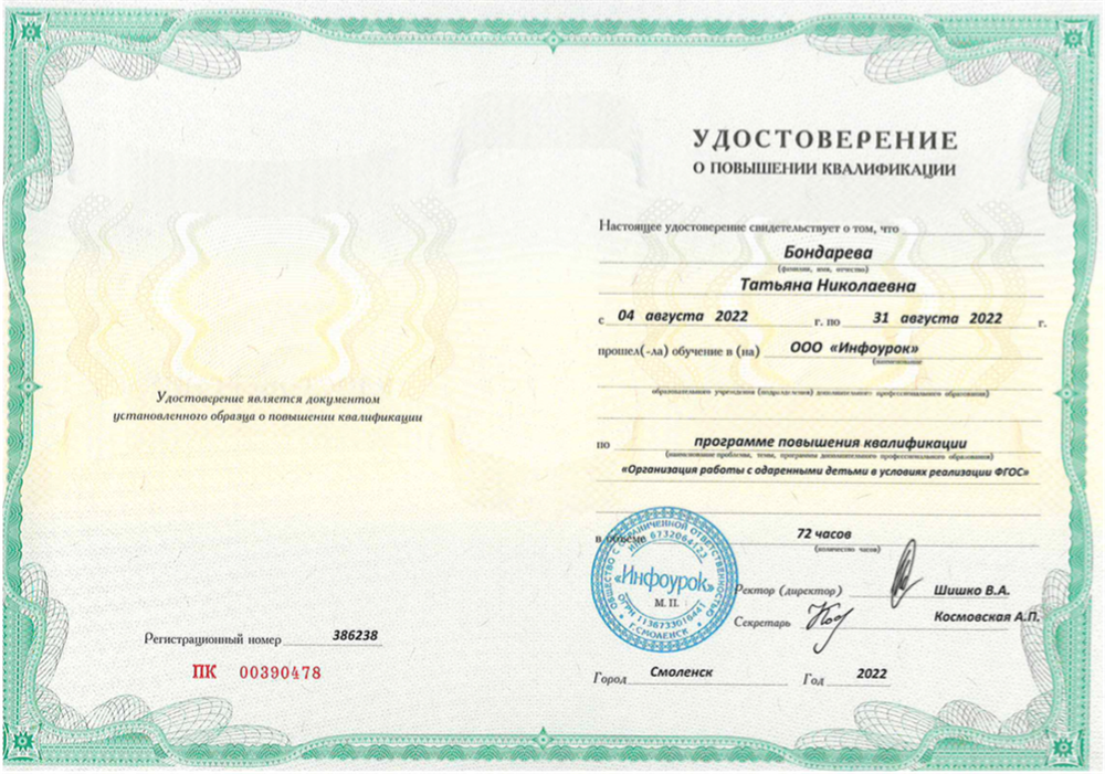 Организация работы с одаренными детьми