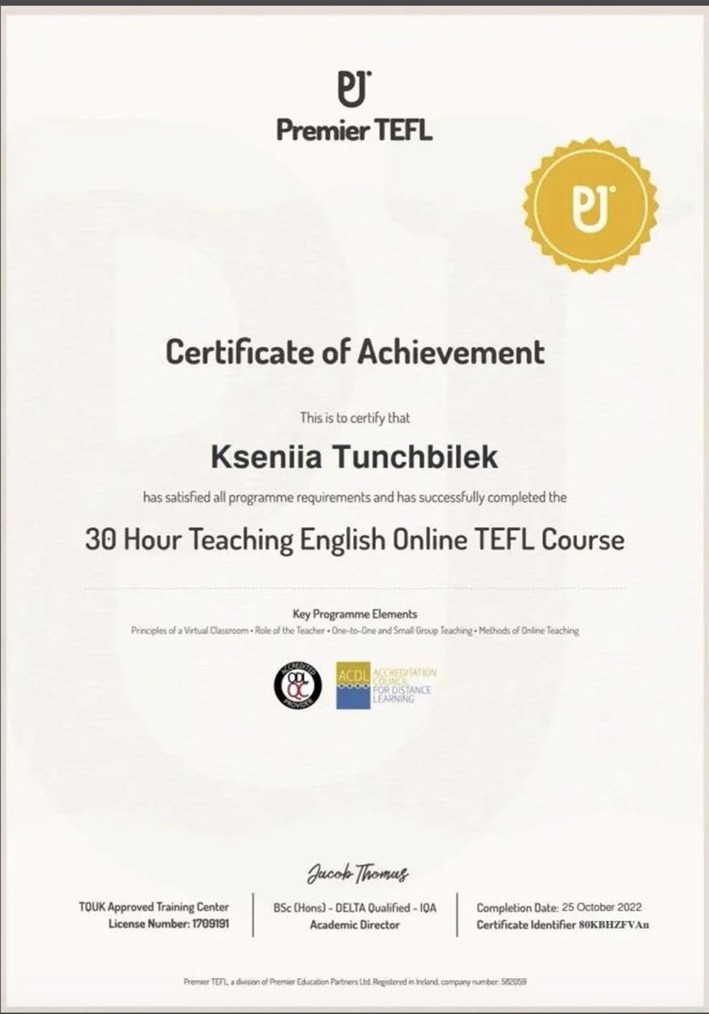Teaching English Online TEFL Course