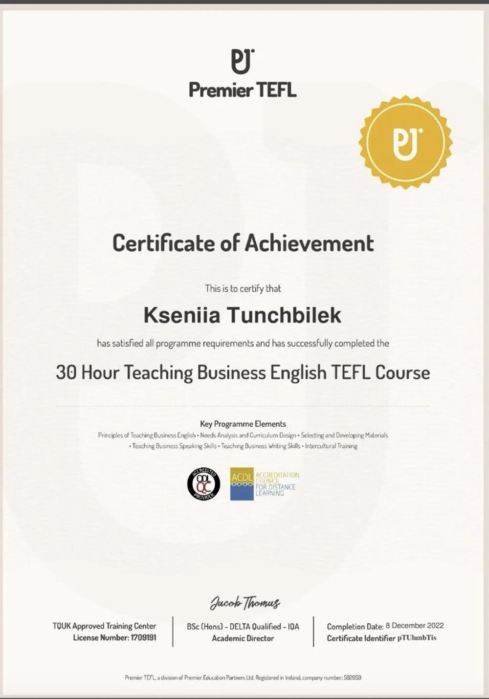 Teaching Business English Course