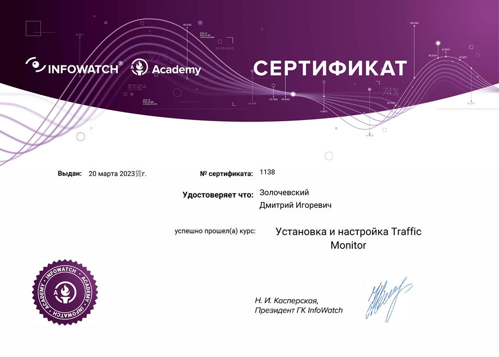 Сертификат InfoWatch