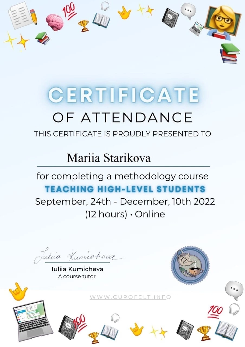 Teaching high-level students 