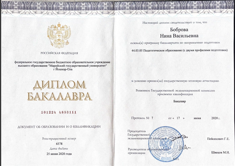 Диплом учителя русского языка и литературы