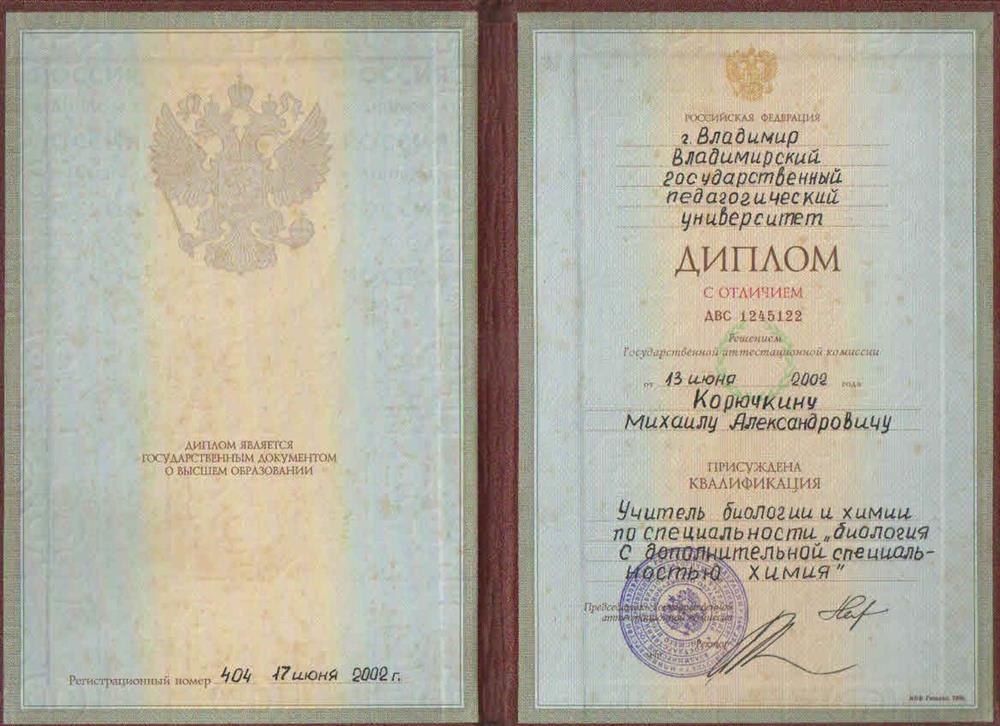 Диплом об образовании