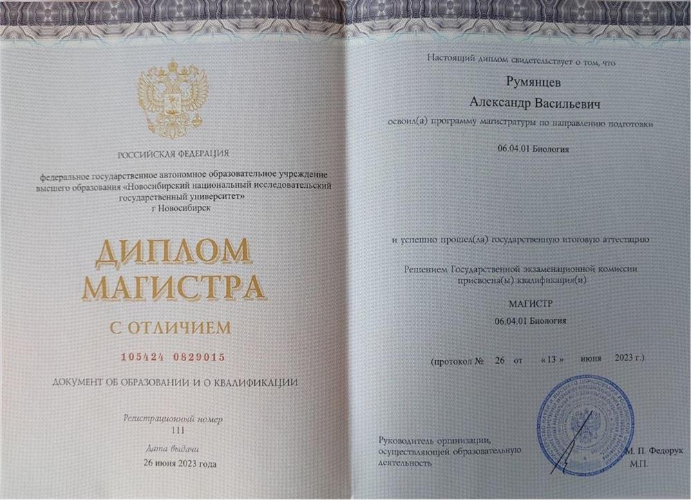 Диплом магистра