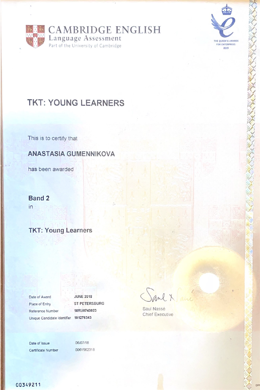 Cambridge Teaching Knowledge Test. YL. 