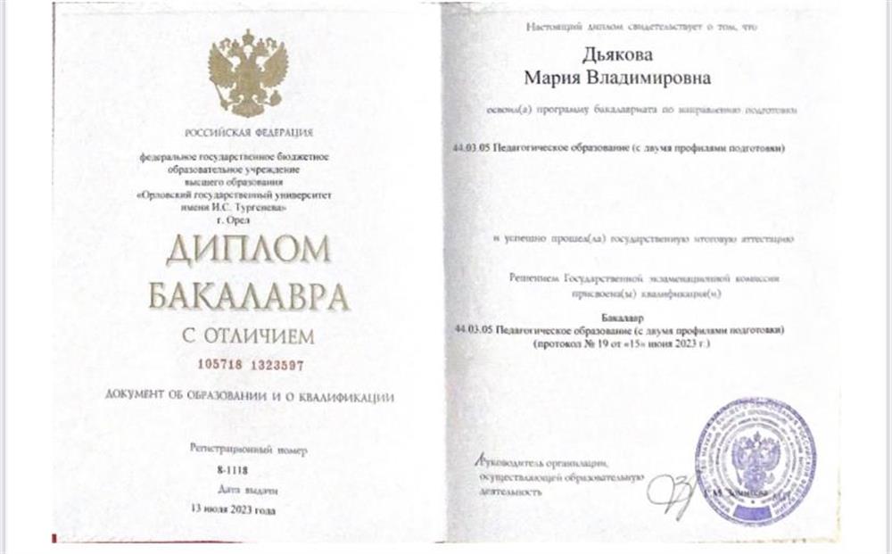 Диплом о высшем образовании 