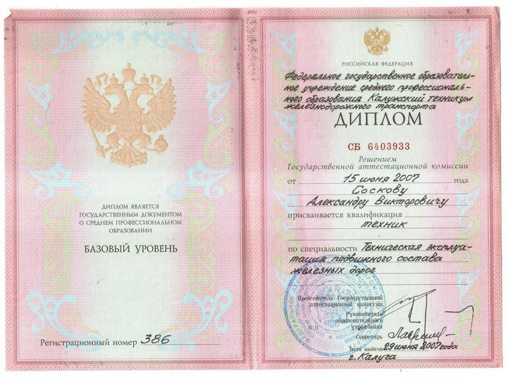 Диплом СПО