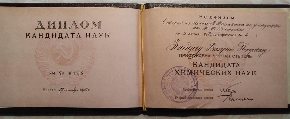 Диплом кандидата наук