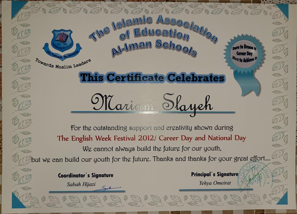 Certificate 