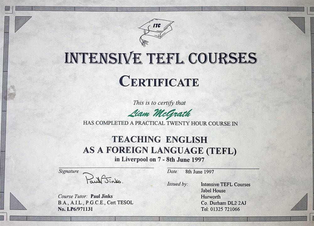 TEFL Certificate