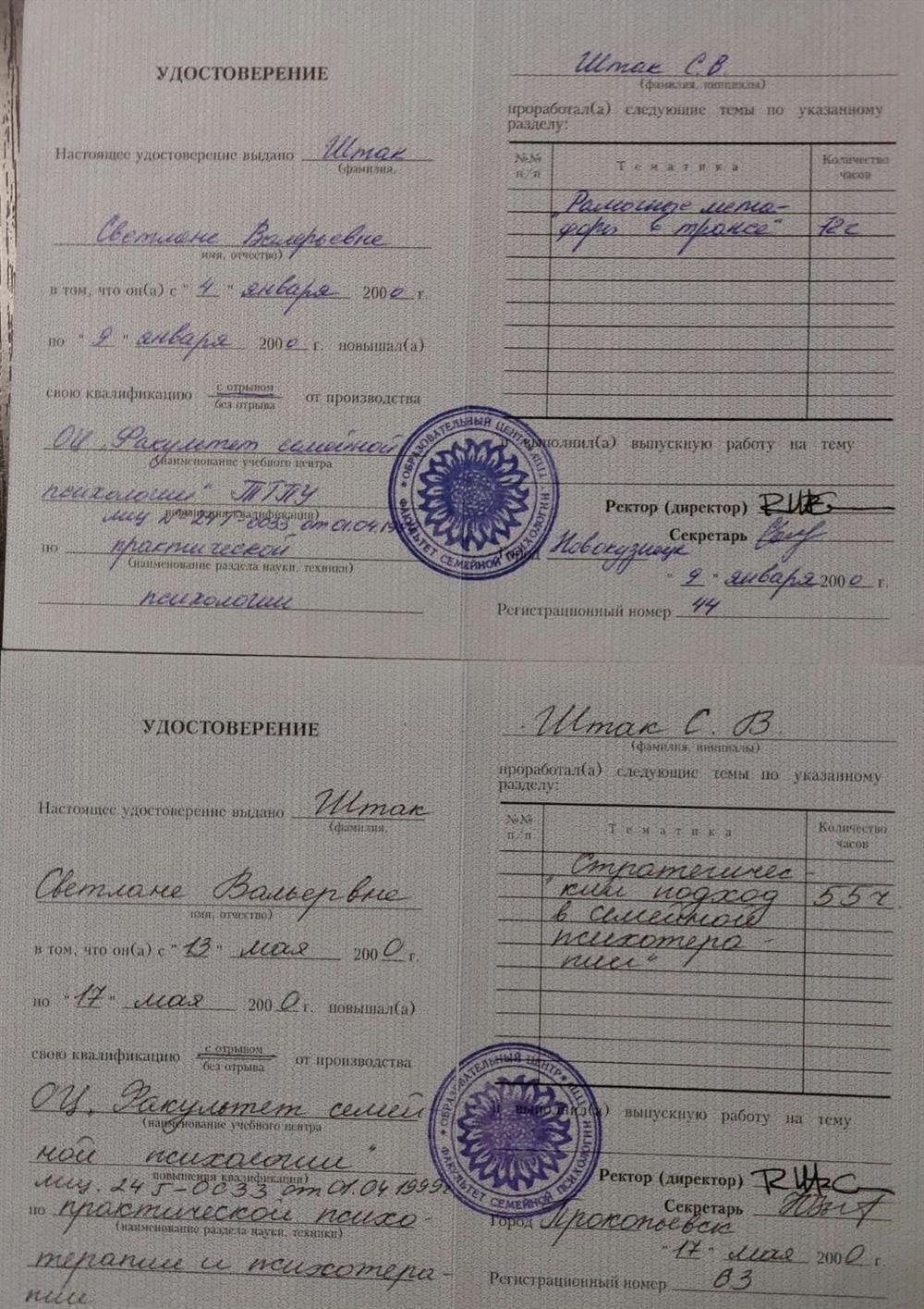 повышение квалификации 