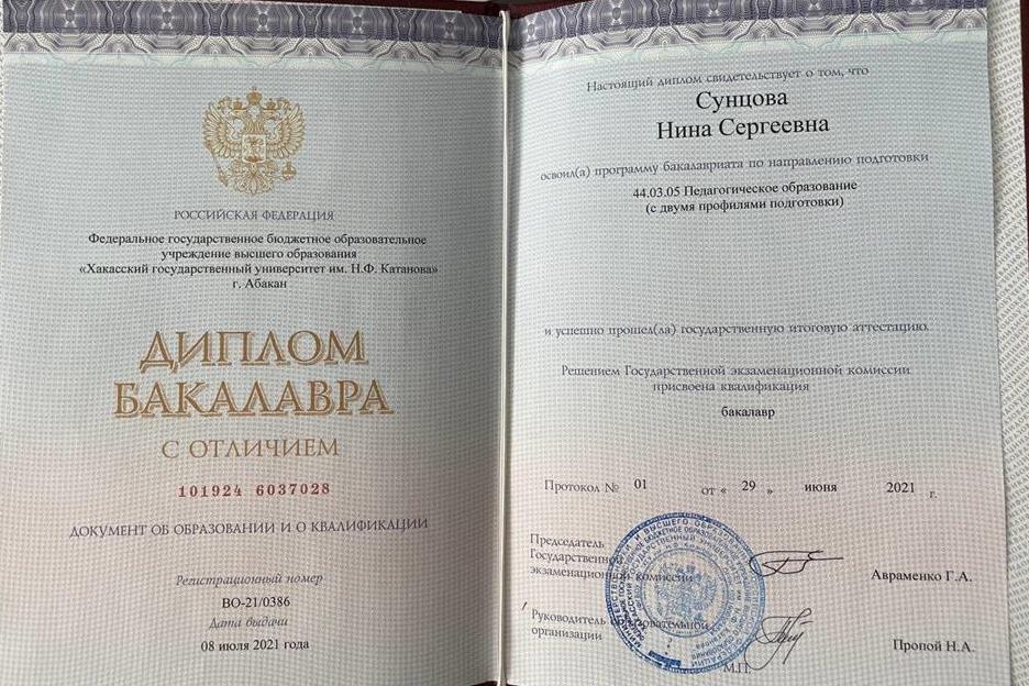 Диплом бакалавра 
