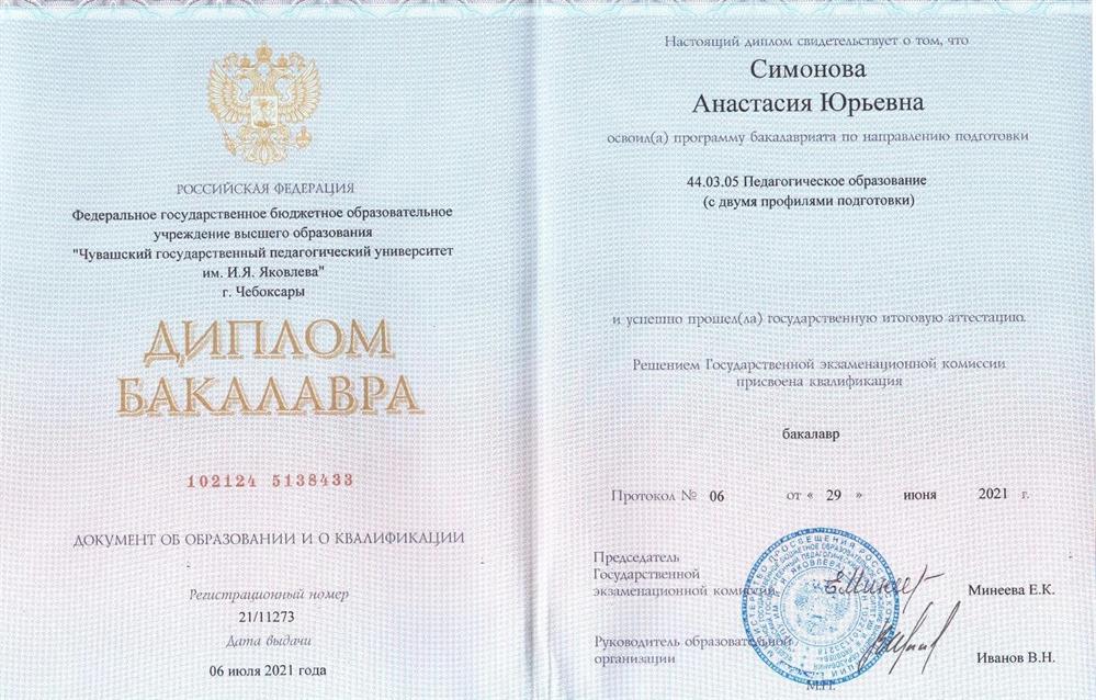 Диплом бакалавра