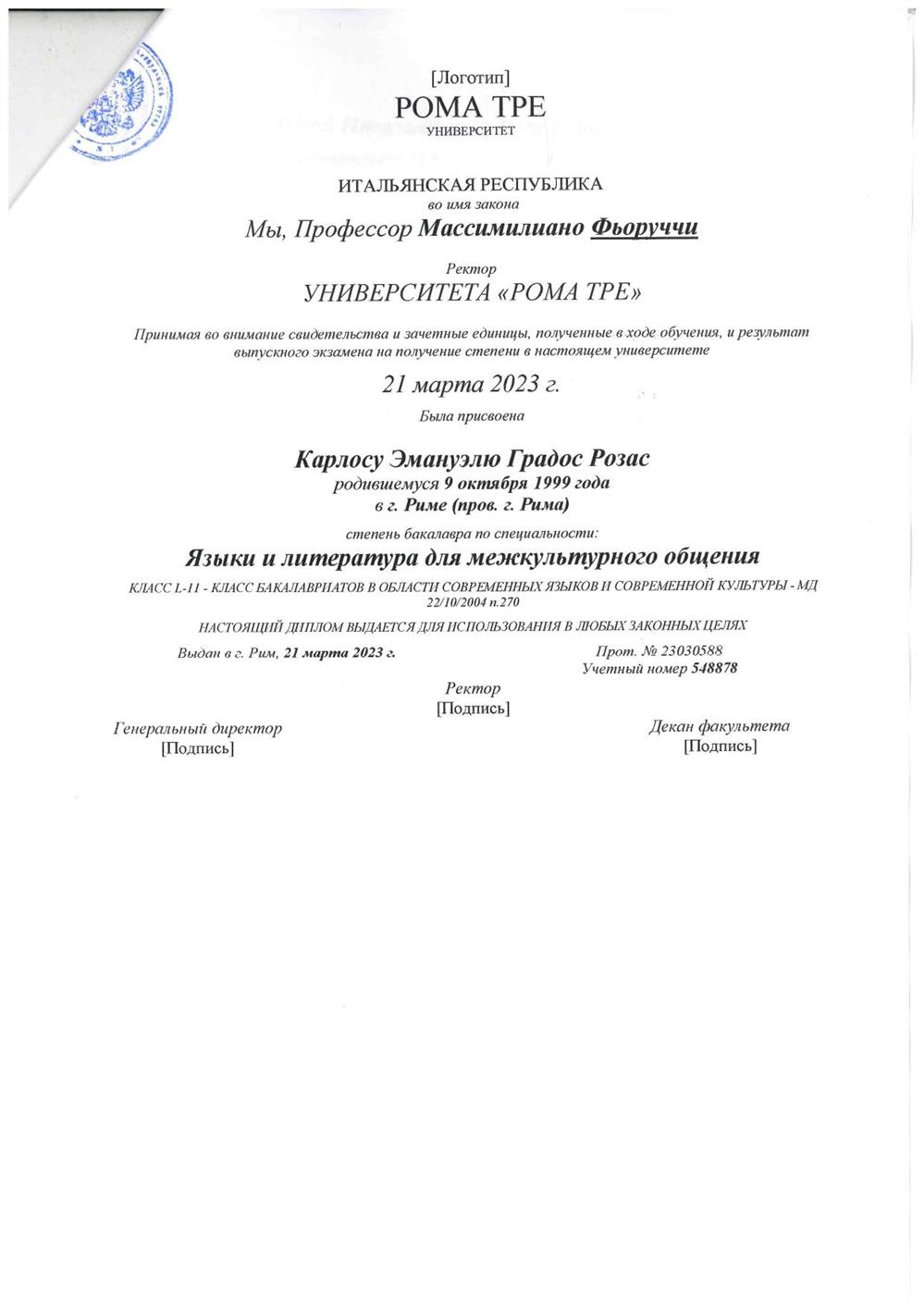 Диплом (перевод)