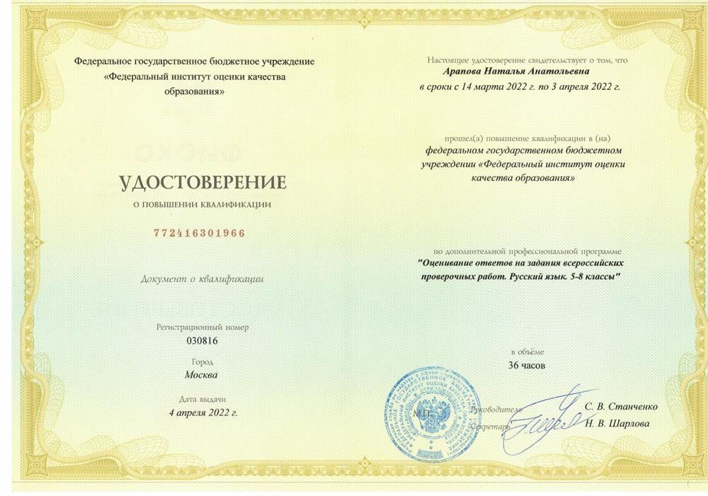 Удостоверение. 