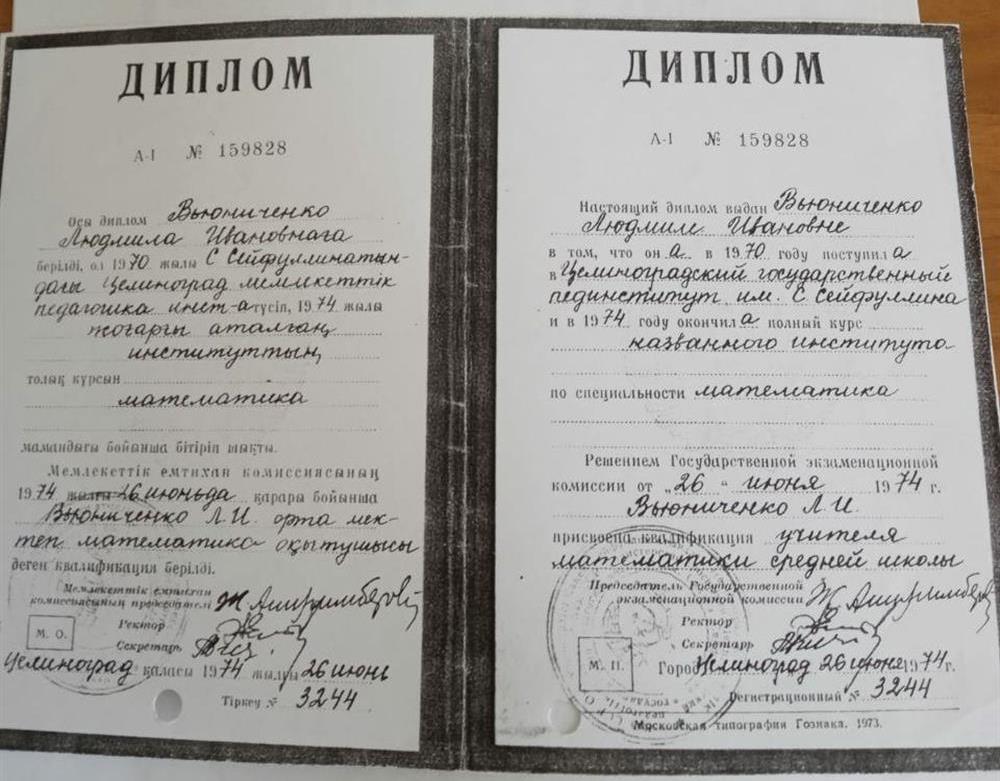 Диплом о высшем образоовании
