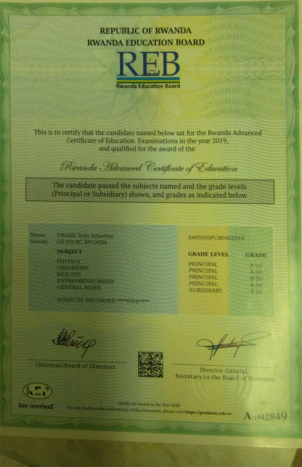 Сертификат. Advance level.
