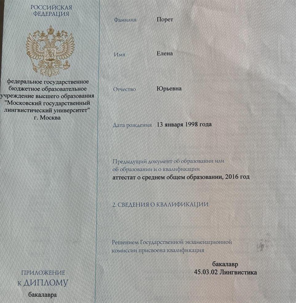 Диплом бакалавра