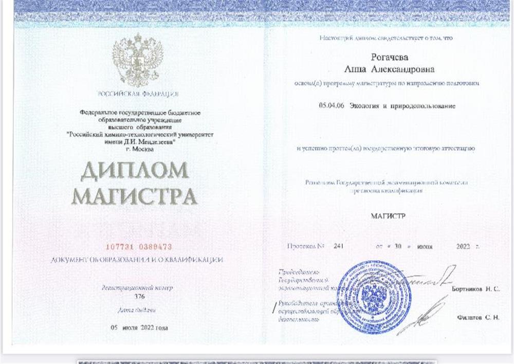 Диплом магистра 
