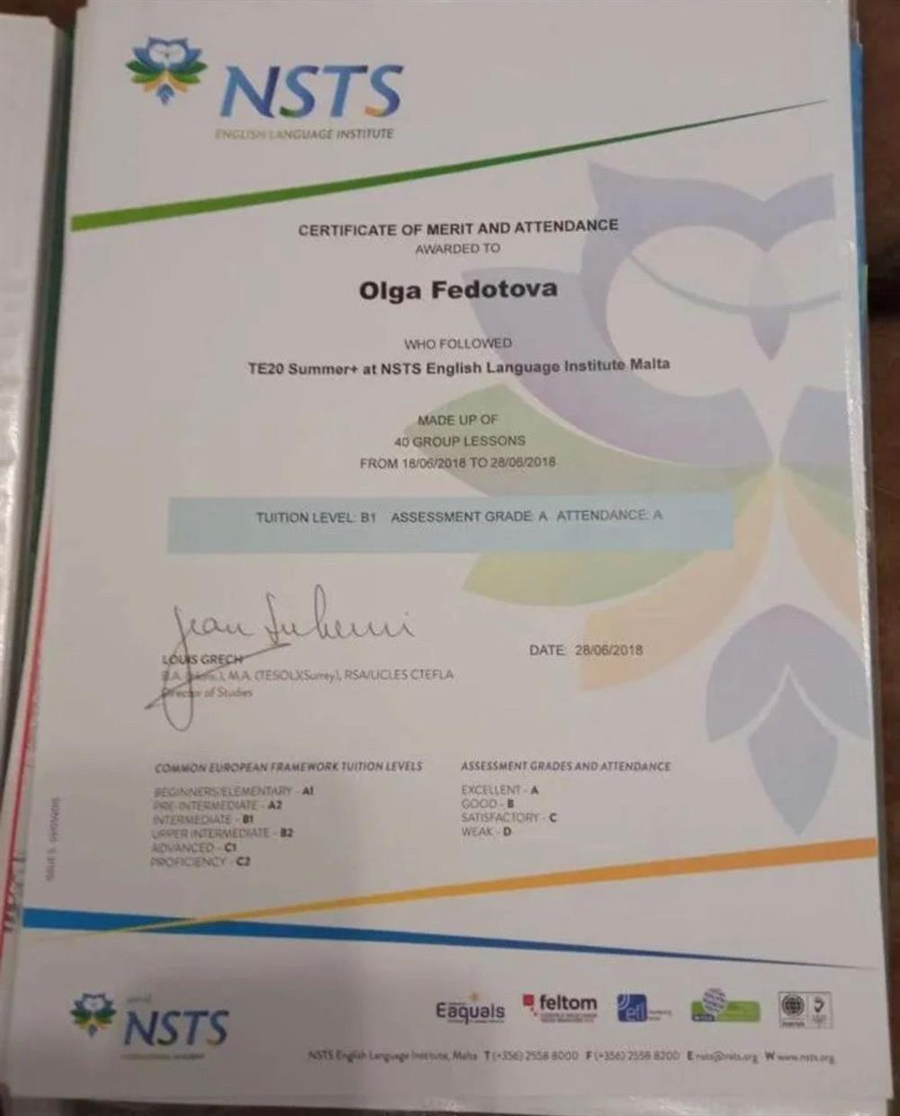 CERTIFICATE OF MERIT AND ATTENDANCE