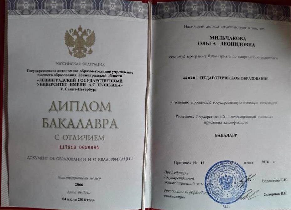 Диплом бакалавра