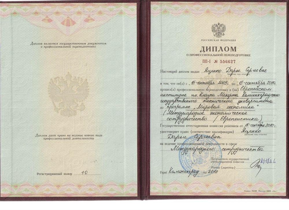 диплом о повышении квалификации 