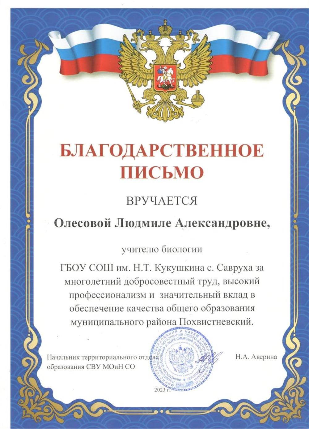 Благодарность 2024 Году