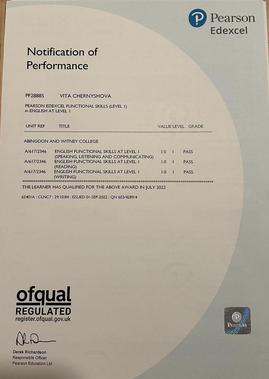 Certificate 