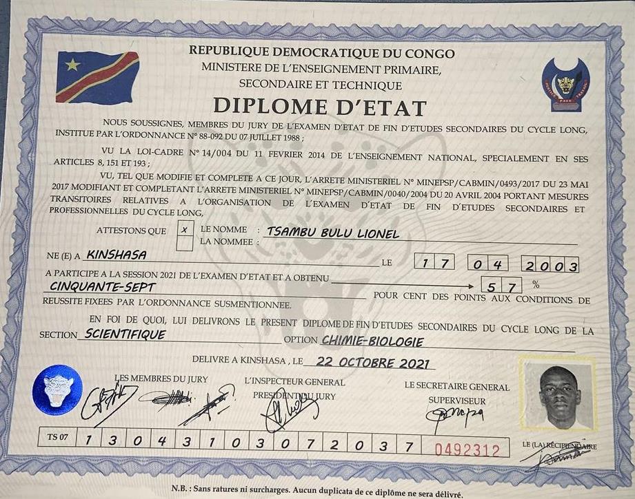 Diplome d’etat 