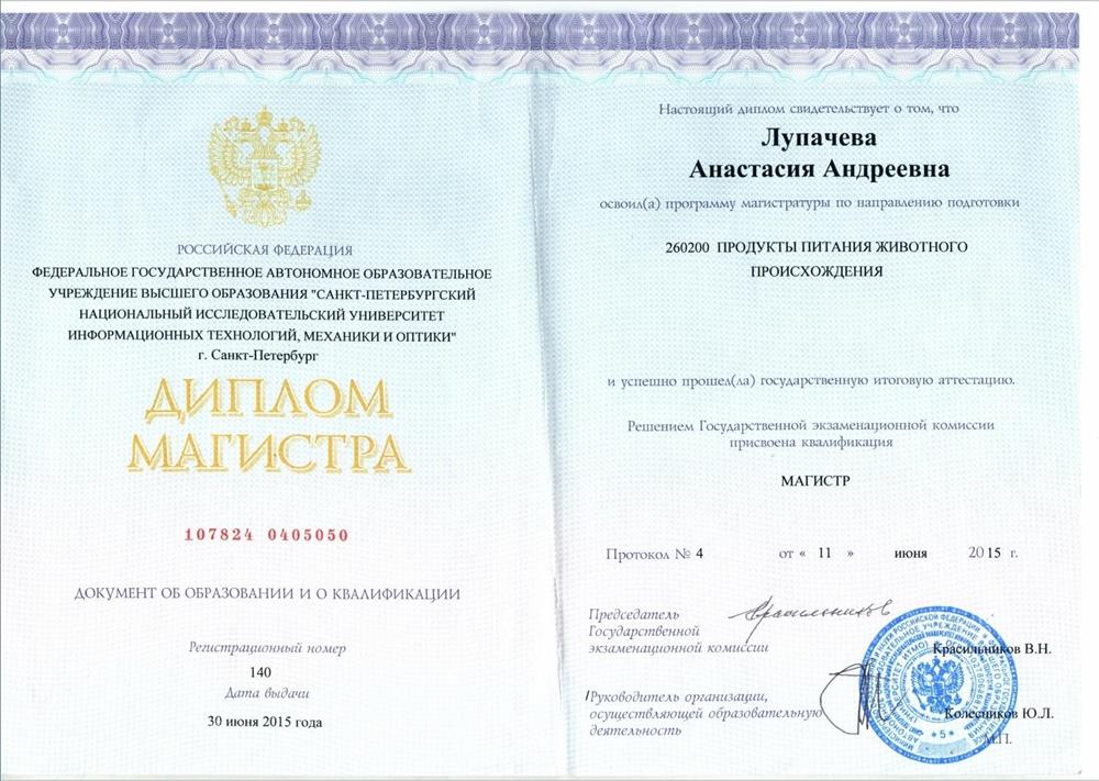 Диплом магистра