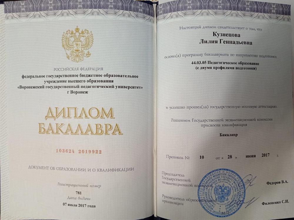 Диплом бакалавра