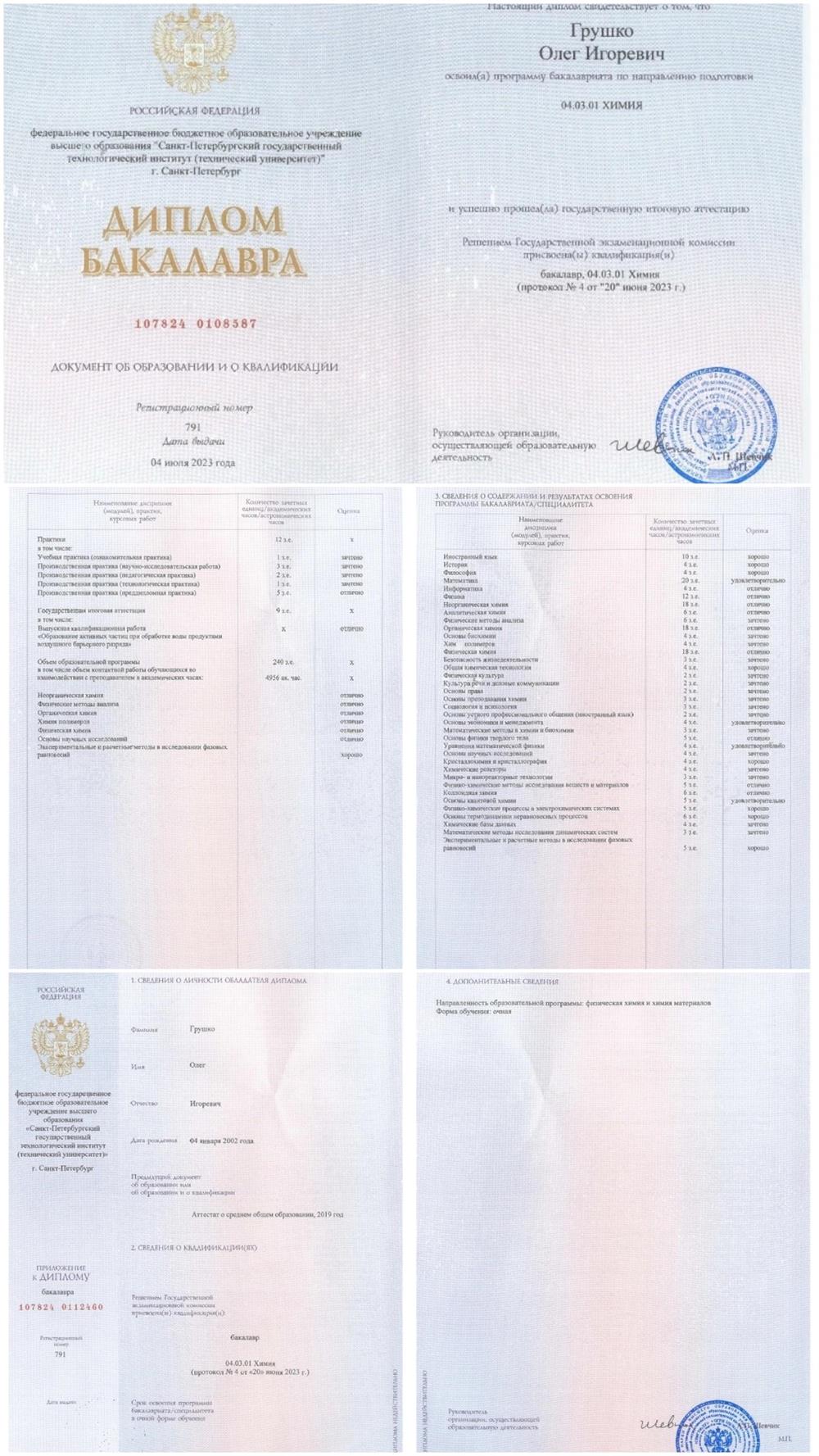 Диплом бакалавриата
