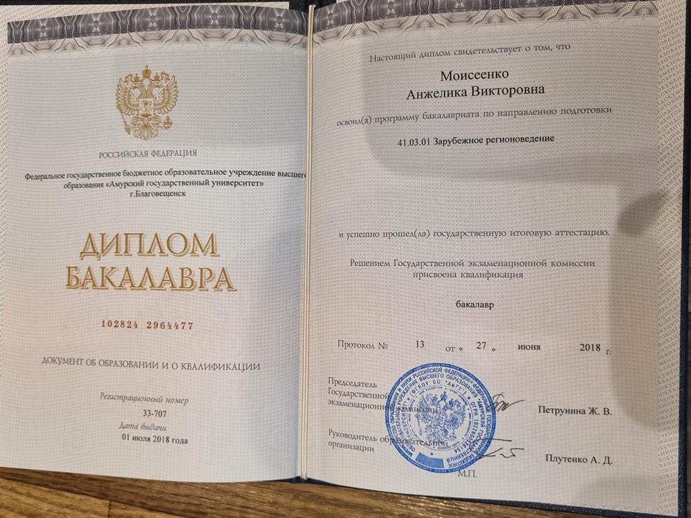 Диплом Бакалавра 