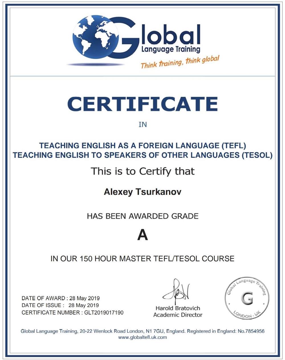 TEFL TESOL Certification 